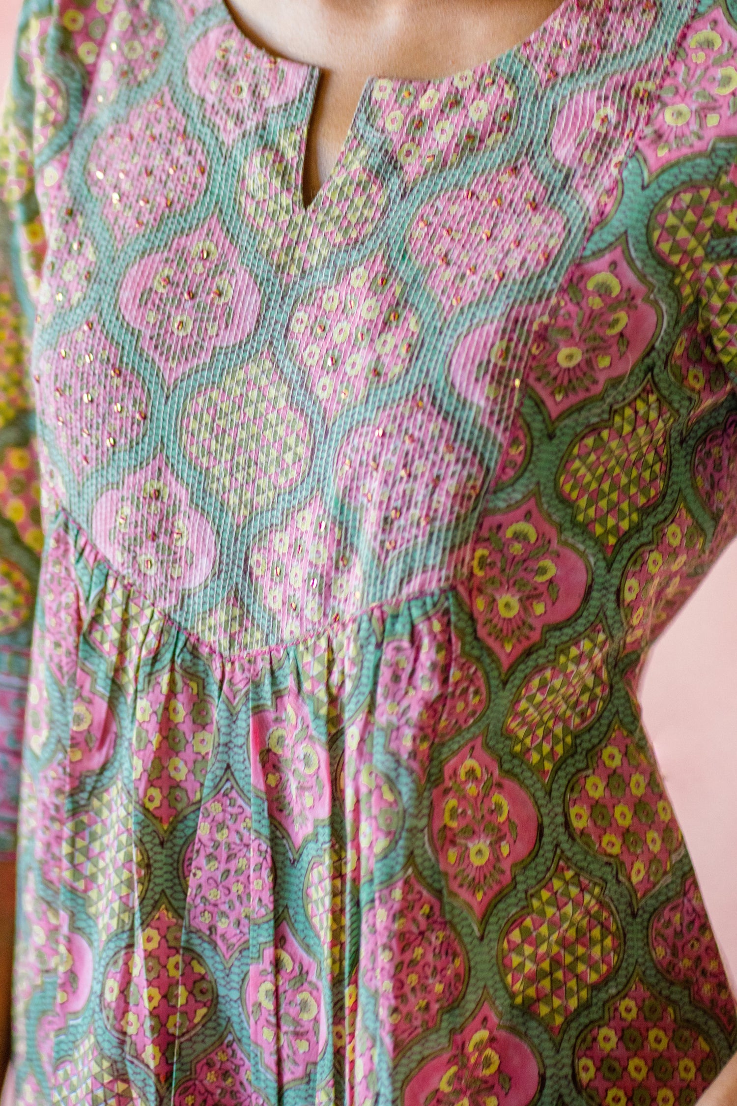 Indian Summer Pink Cotton Kurta | Ray-ethnic