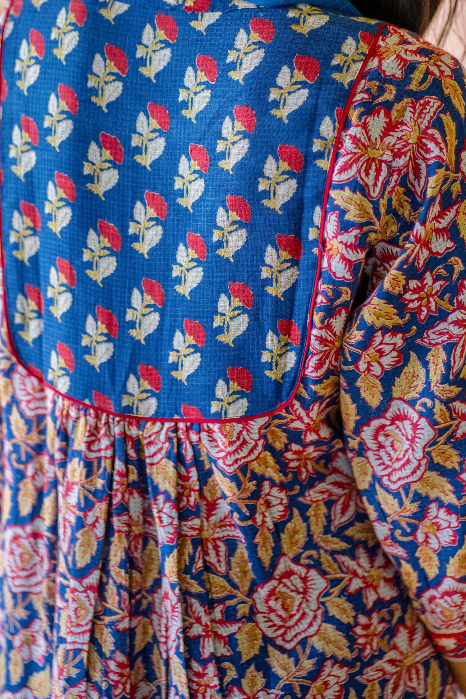 Indian Summer Blue Kota Kurta | Ray-ethnic