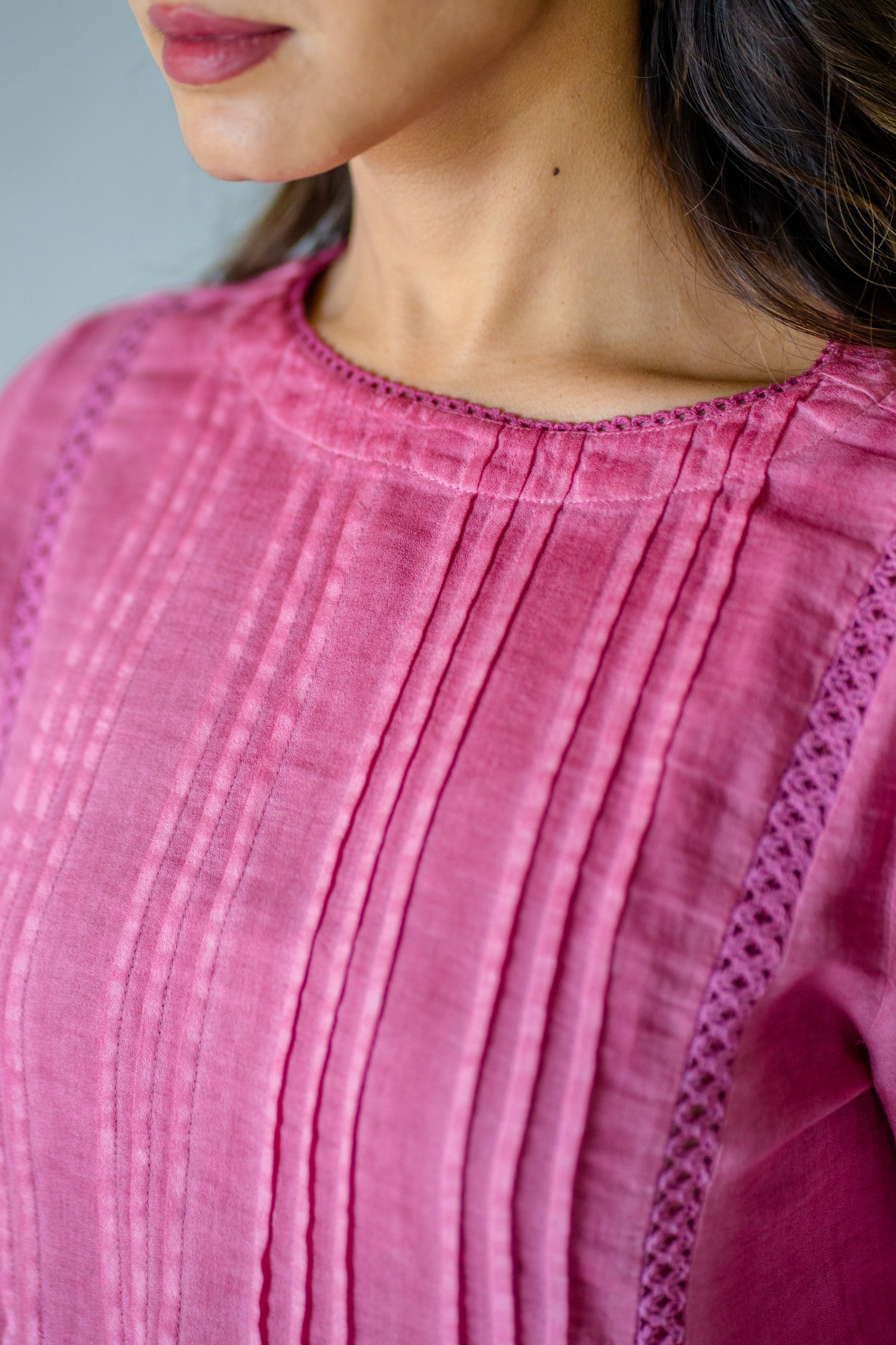 Indian Summer Pink Overdyed Cotton Kurta | Ray-ethnic
