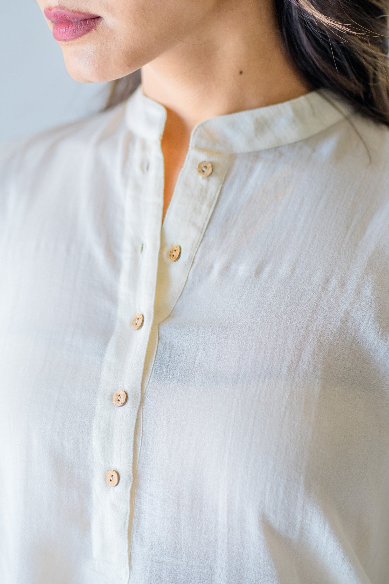 Indian Summer Off White Cotton Top |  Ray-ethnic
