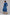 Dabu Block Print Flowy Dress in Blue with Pockets - Kai