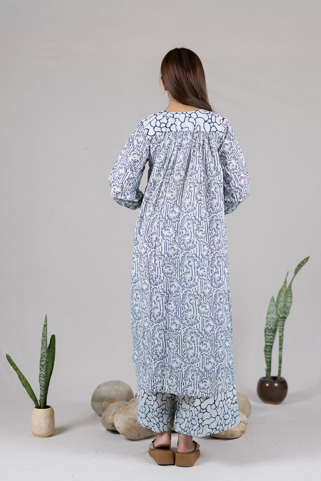 Dabu Block Print Off White Kurta Co-ord Set - Kai