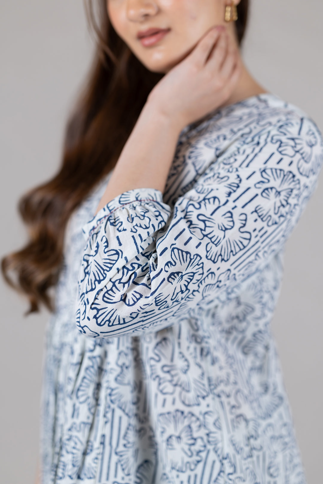 Dabu Block Print Off White Kurta Co-ord Set - Kai