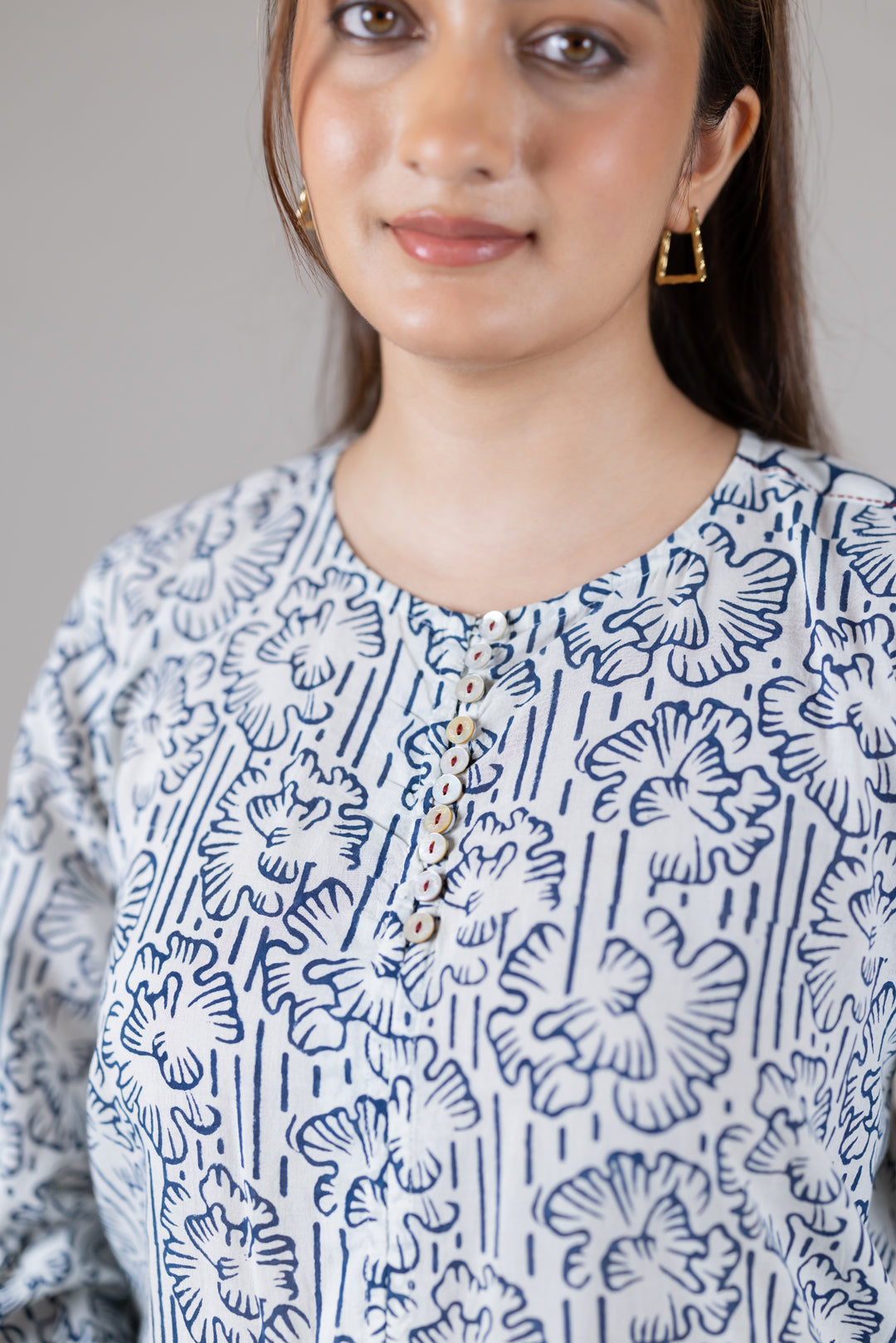 Dabu Block Print Off White Kurta Co-ord Set - Kai