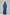 Dabu Round Neck Gathered Kurta in Indigo - Kai