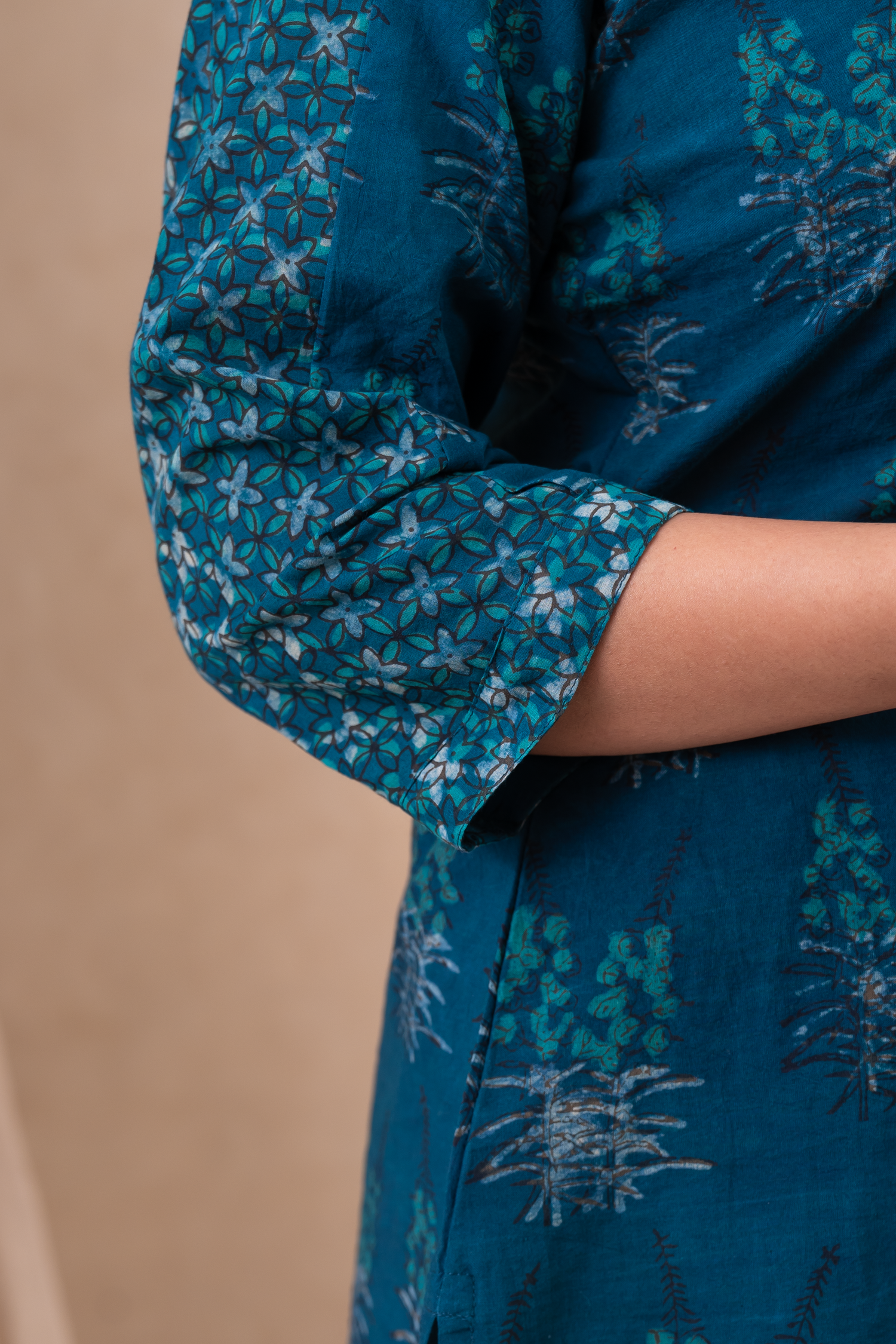 Aakruti Rama Green Dabu Cotton Set of 2 | Ray-ethnic