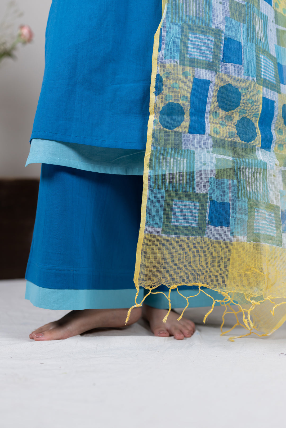 Handblock Print Kota Dupatta in Multicolour by Ray Ethnic