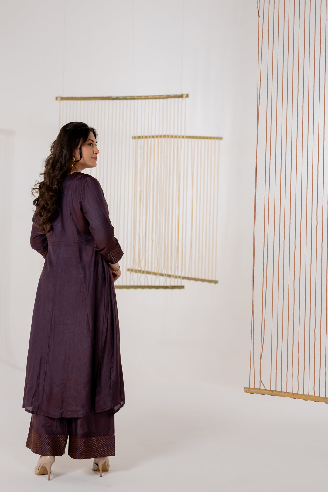 Brown Cotton Silk Kurta Set of 2 - Dhaaga