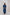 Ajrakh Blue Cotton Silk Kurta Set of 2 with Badla Work- Dhaaga