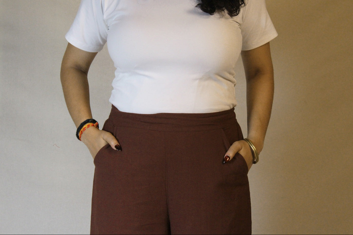 Coffee Brown Airy Cotton Straight Trousers for Women | Ray Ethnic