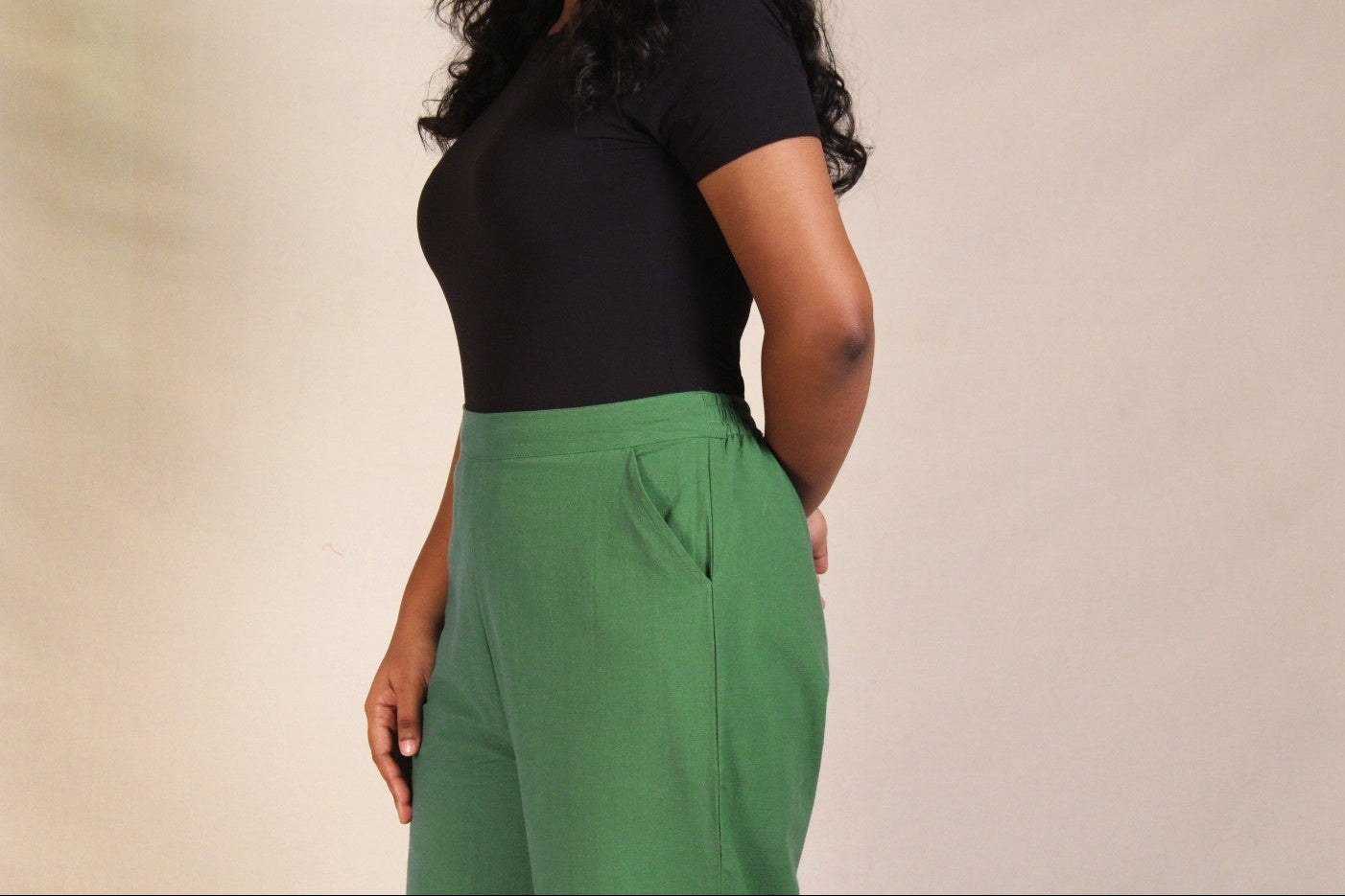 Mint Green Airy Cotton Straight Trousers for Women | Ray Ethnic