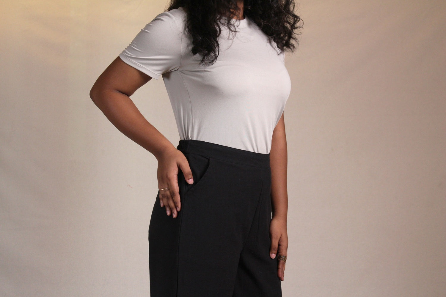 Black Airy Cotton Straight Trousers for Women | Ray Ethnic