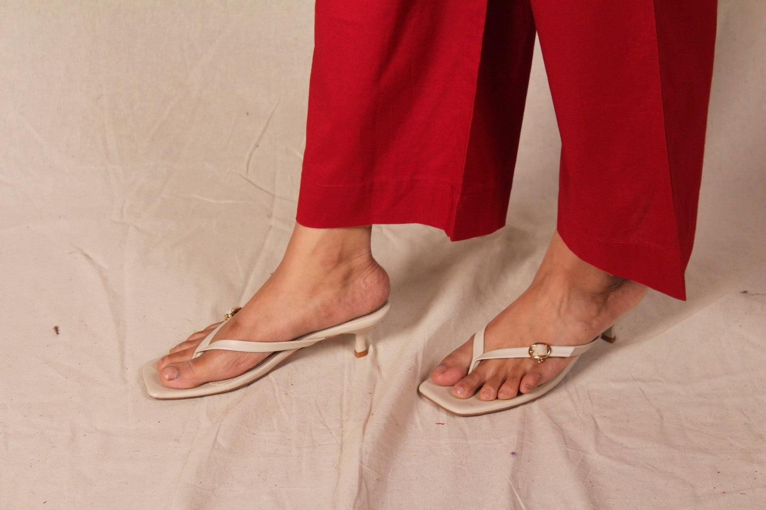 Maroon Women's Cotton Straight Pants with Pockets | Ray Ethnic