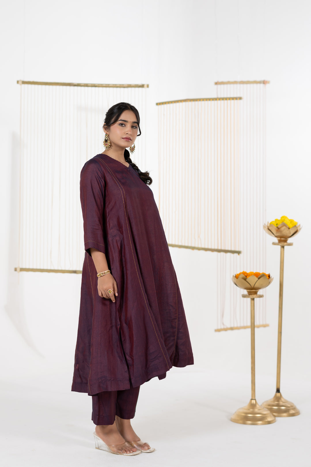 Phalsa Cotton Silk Kurta Set of 2 - Dhaaga