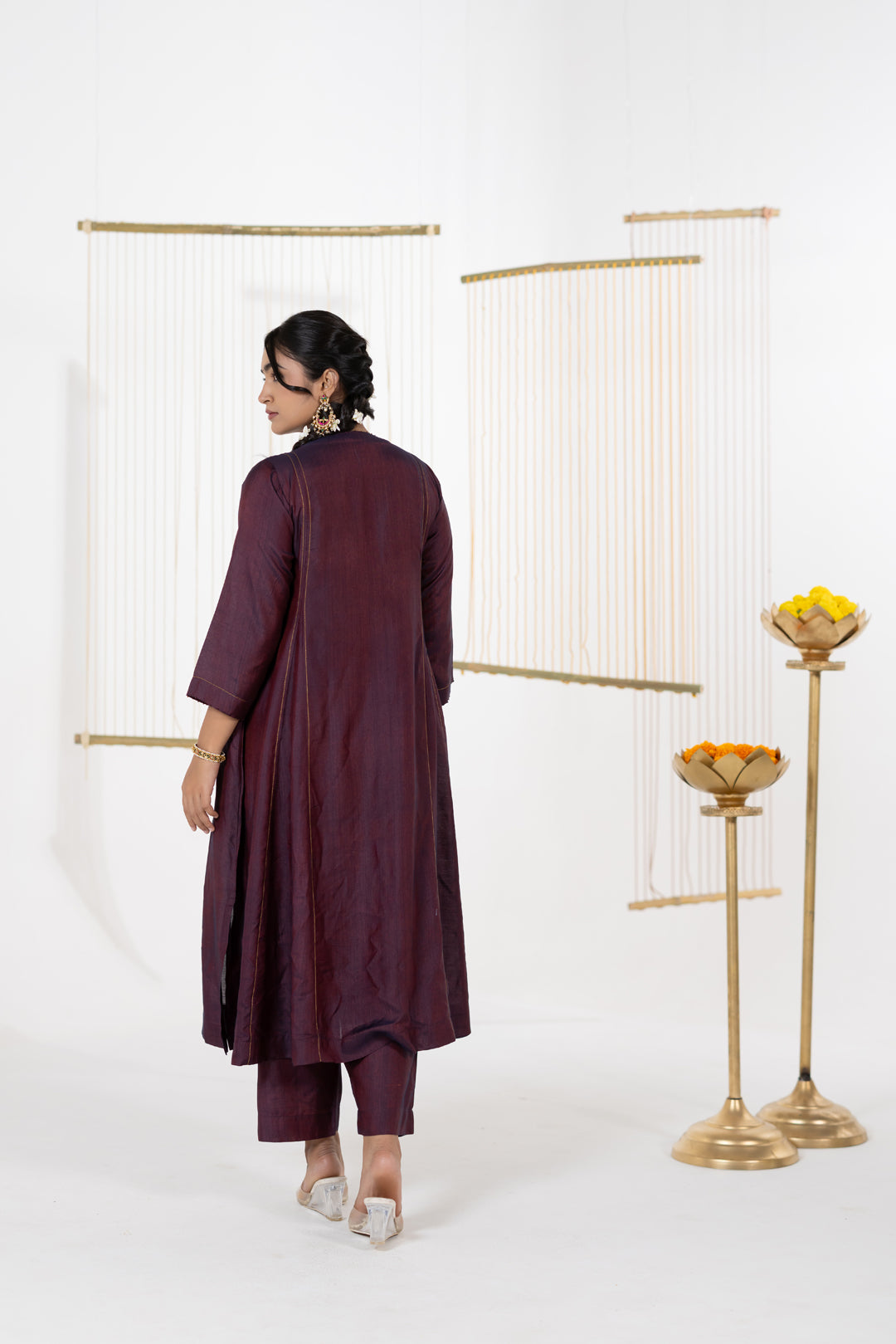 Phalsa Cotton Silk Kurta Set of 2 - Dhaaga