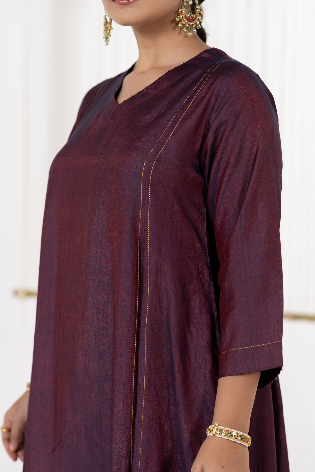 Phalsa Cotton Silk Kurta Set of 2 - Dhaaga