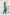 Deep Sea Kurta Set of 3 in Cotton Silk with Khat Work - Dhaaga