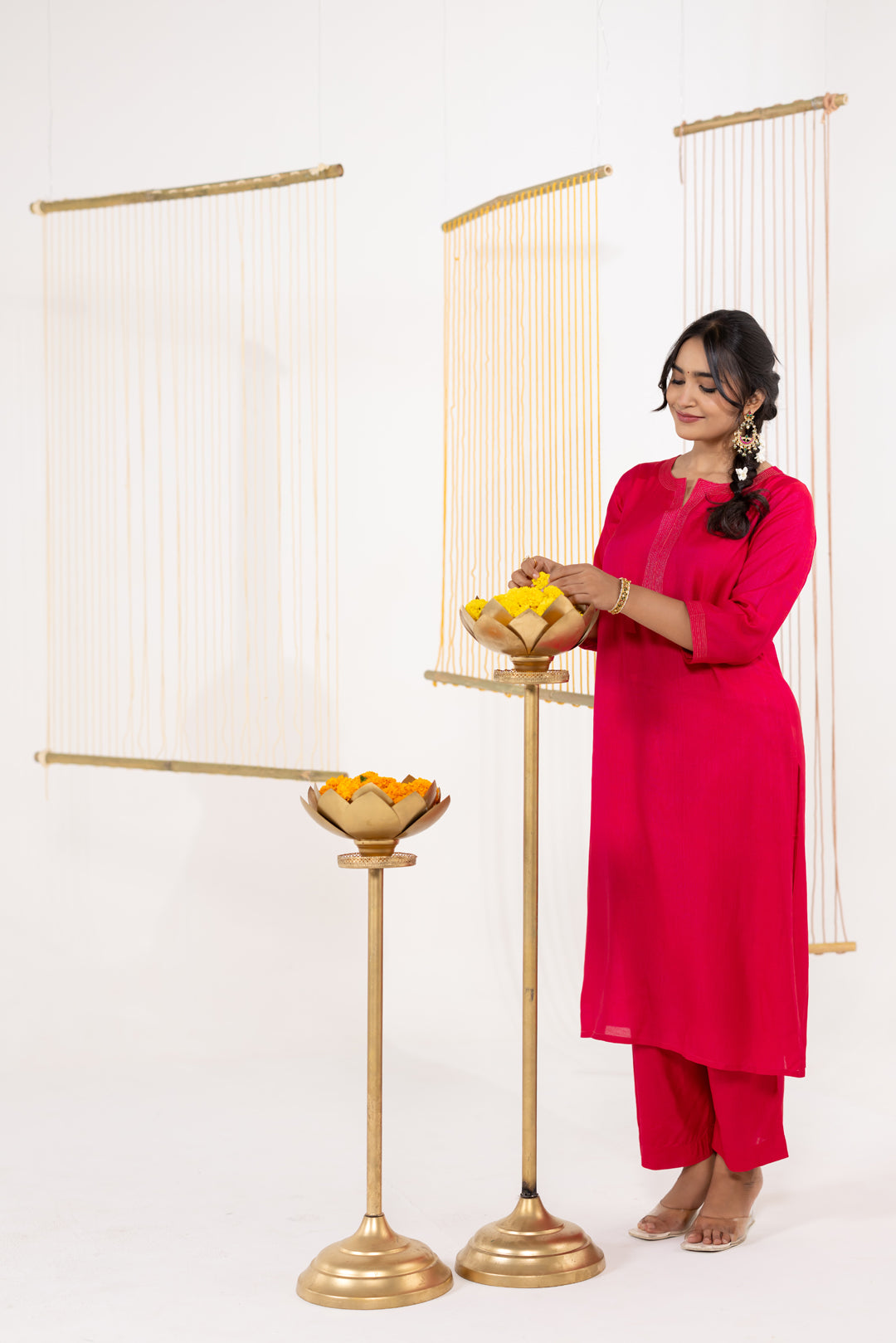 Rani Cotton Silk Kurta Set of 2 - Dhaaga