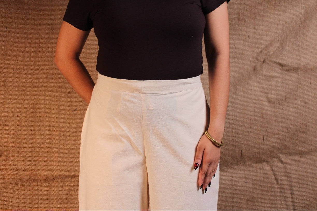 Natural Cotton Easy Pants for Women | Ray Ethnic