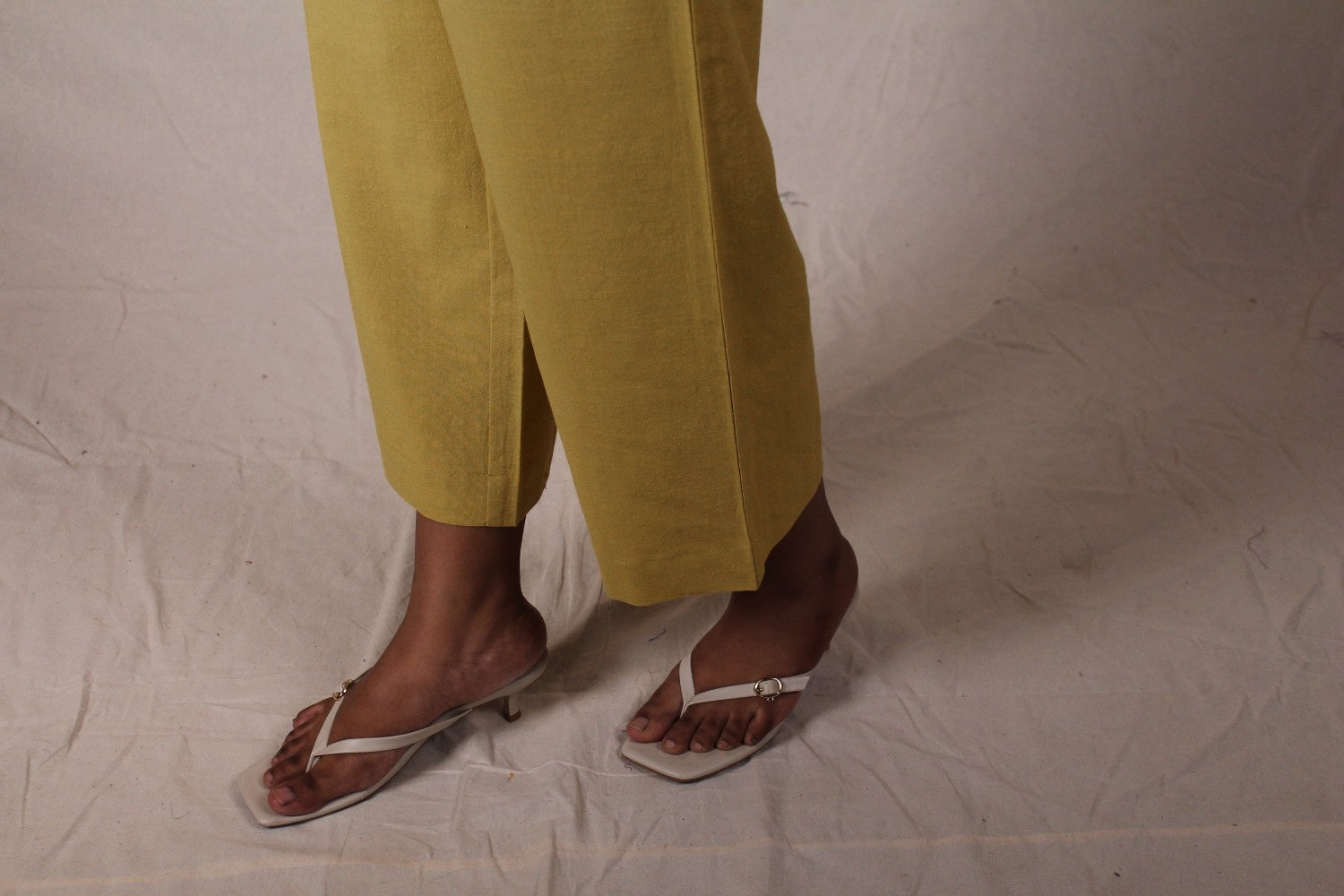 Ajrakh Green Cotton Easy Pants for Women | Ray Ethnic