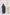 Ajrakh Blue Kurta Set of 3 in Cotton Silk with Khat Work - Dhaaga