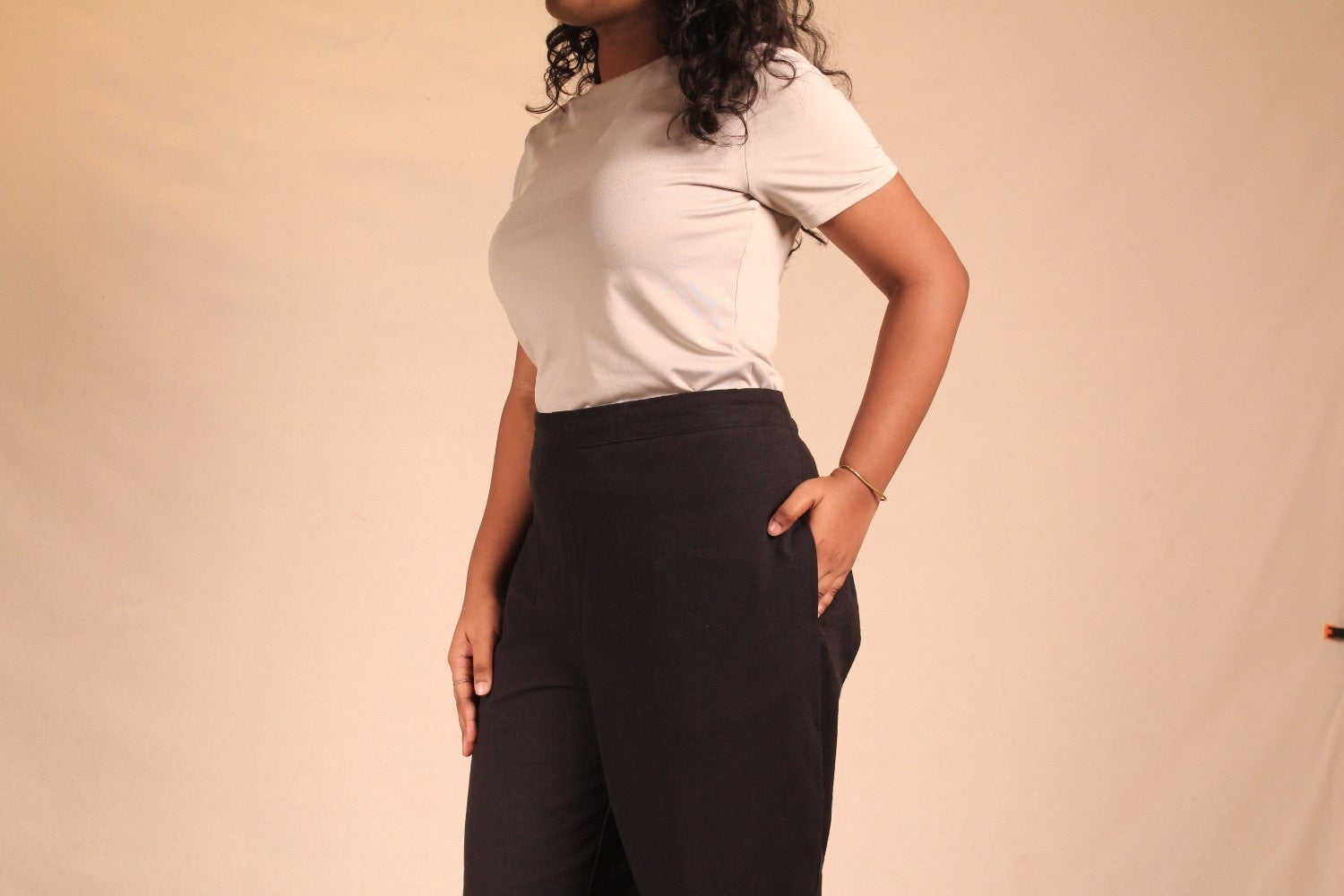 Black Cotton Easy Pants for Women | Ray Ethnic