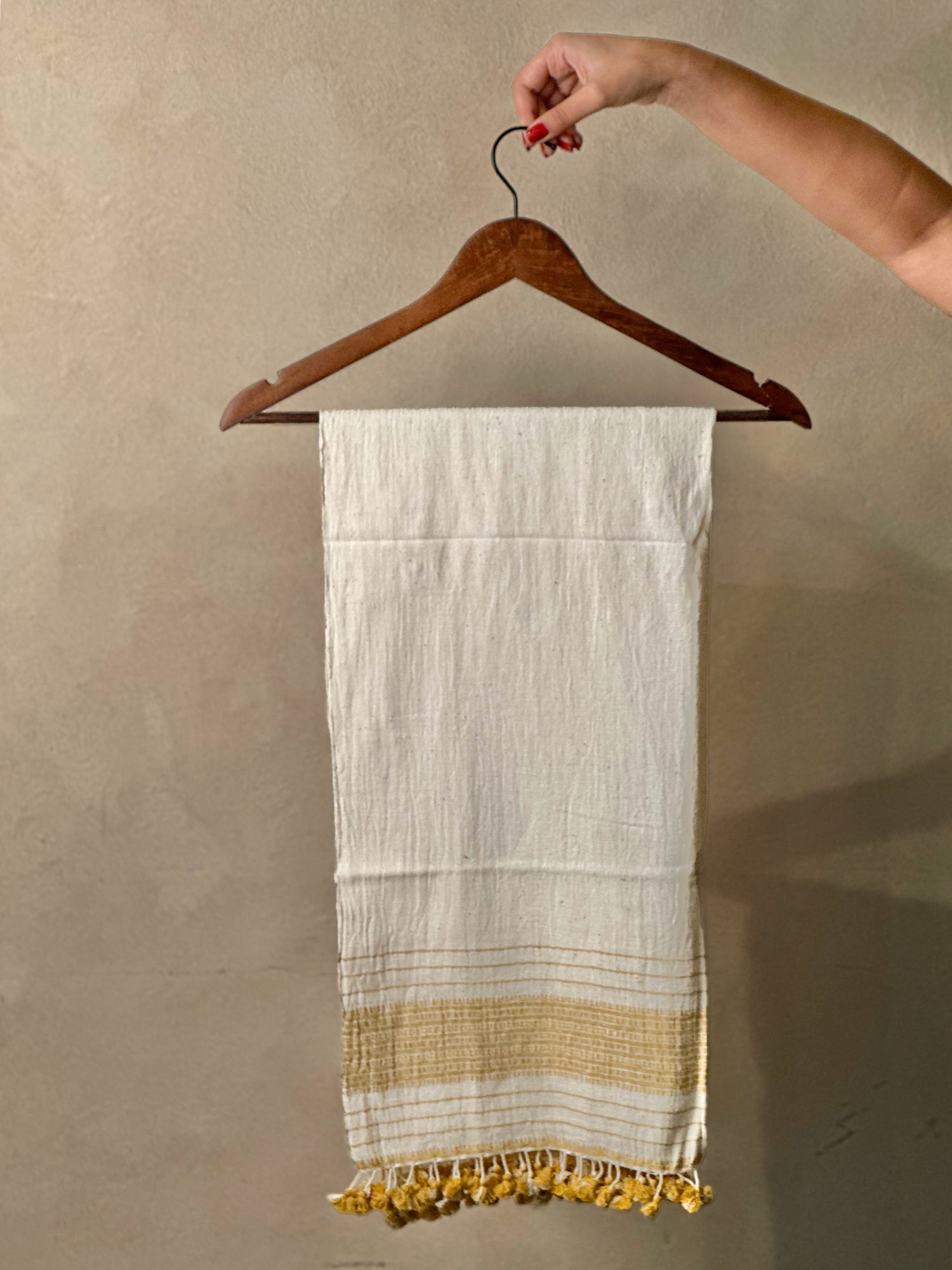 Saral Yellow Handloom Cotton Dupatta | Ray-ethnic