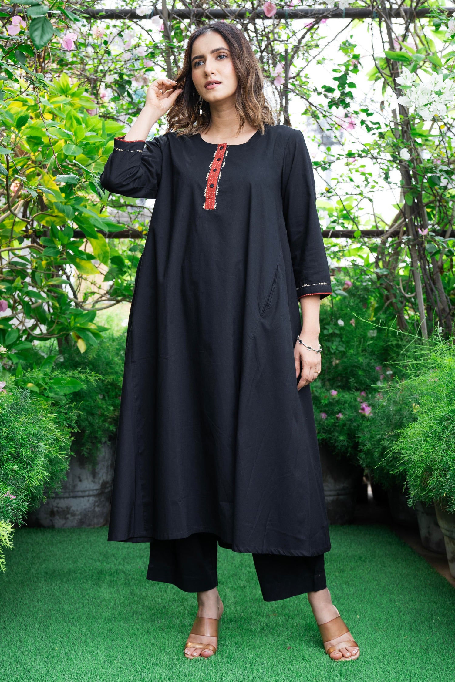 Aakaar Black Ajarakh Cotton Set Of 2 | Ray-ethnic
