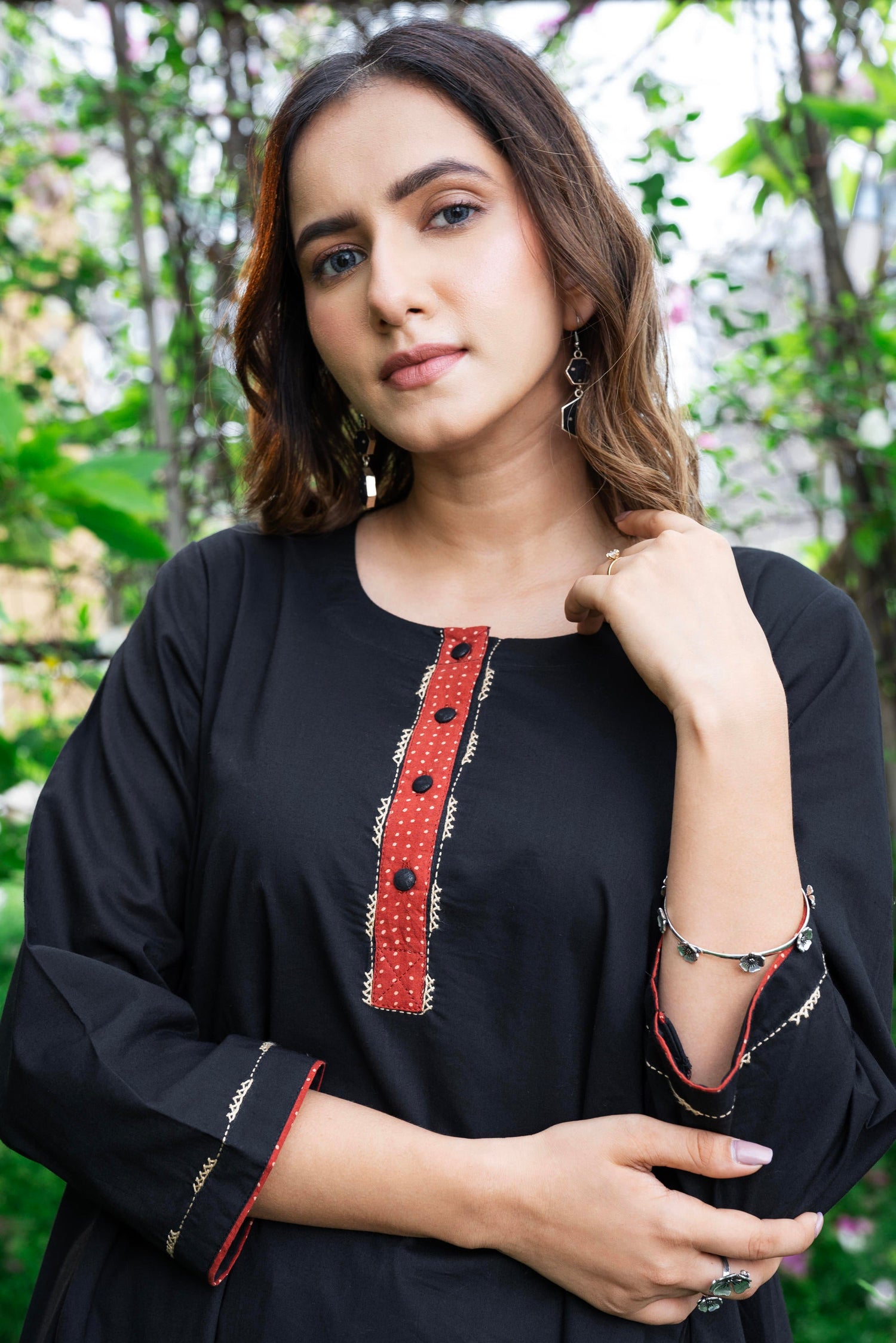 Aakaar Black Ajarakh Cotton Set Of 2 | Ray-ethnic