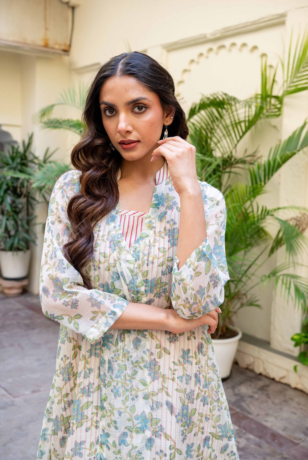 Mul Cotton & Kota Block Print Layered Dress – Secret Garden