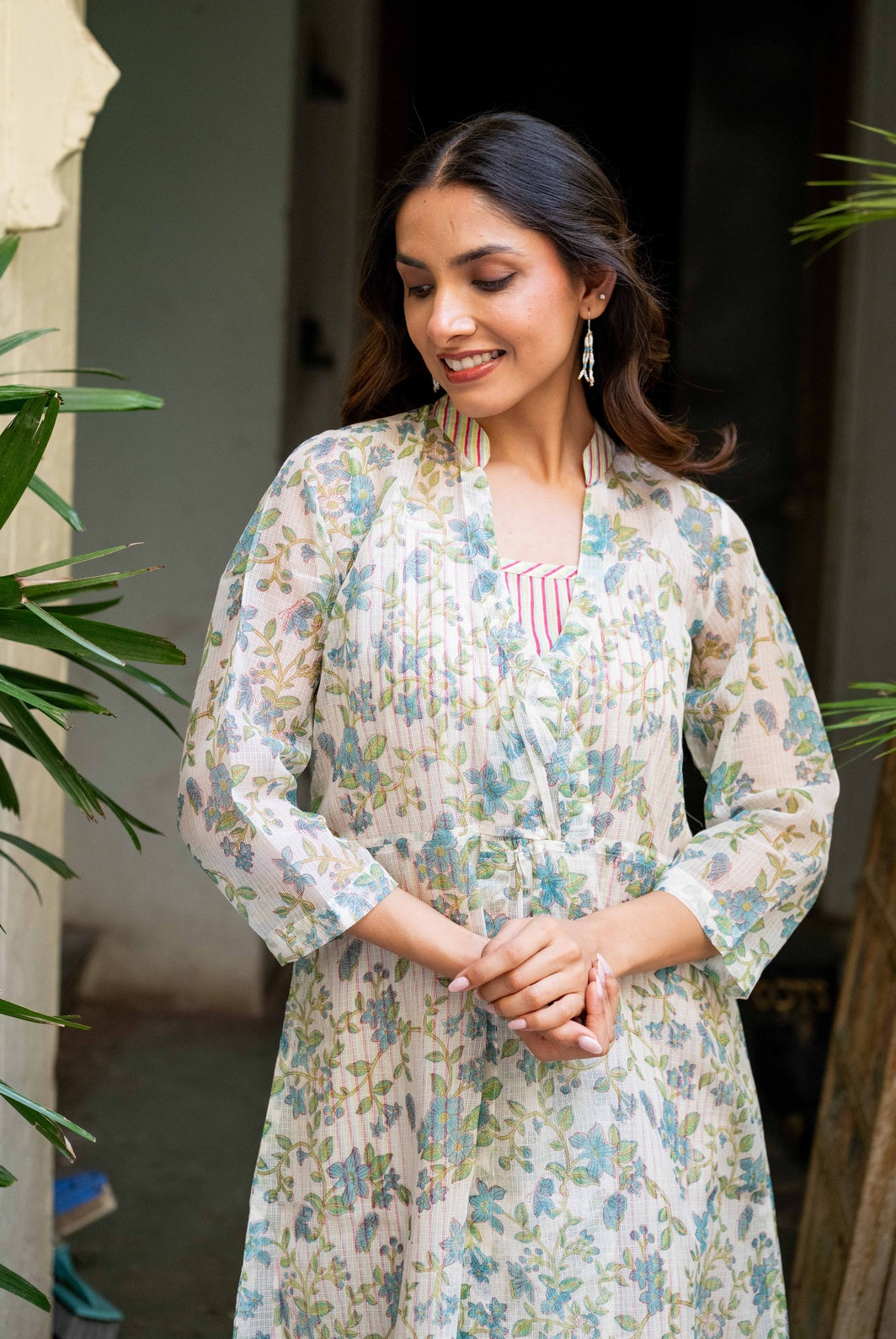 Mul Cotton & Kota Block Print Layered Dress – Secret Garden