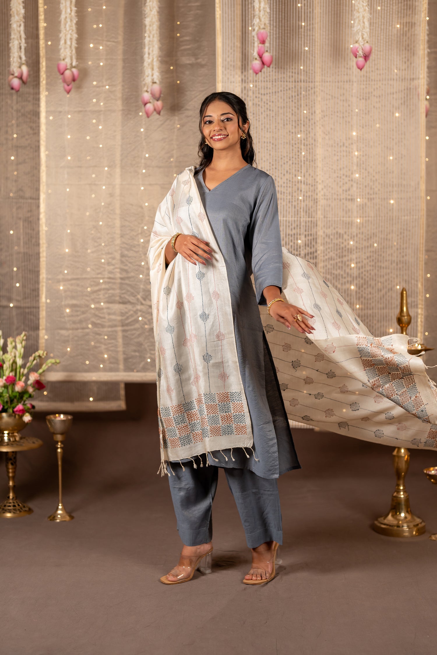 Tasar Silk Dupatta – The Ira Collection by Ray Ethnic