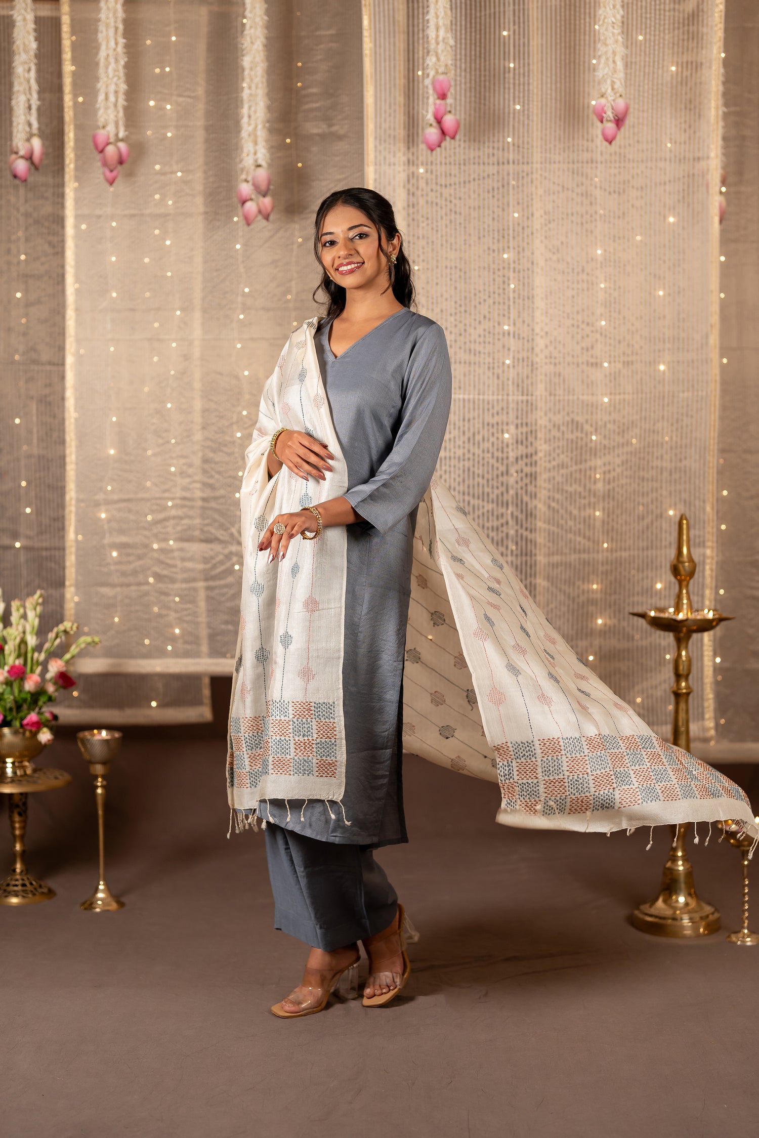 Tasar Silk Dupatta – The Ira Collection by Ray Ethnic