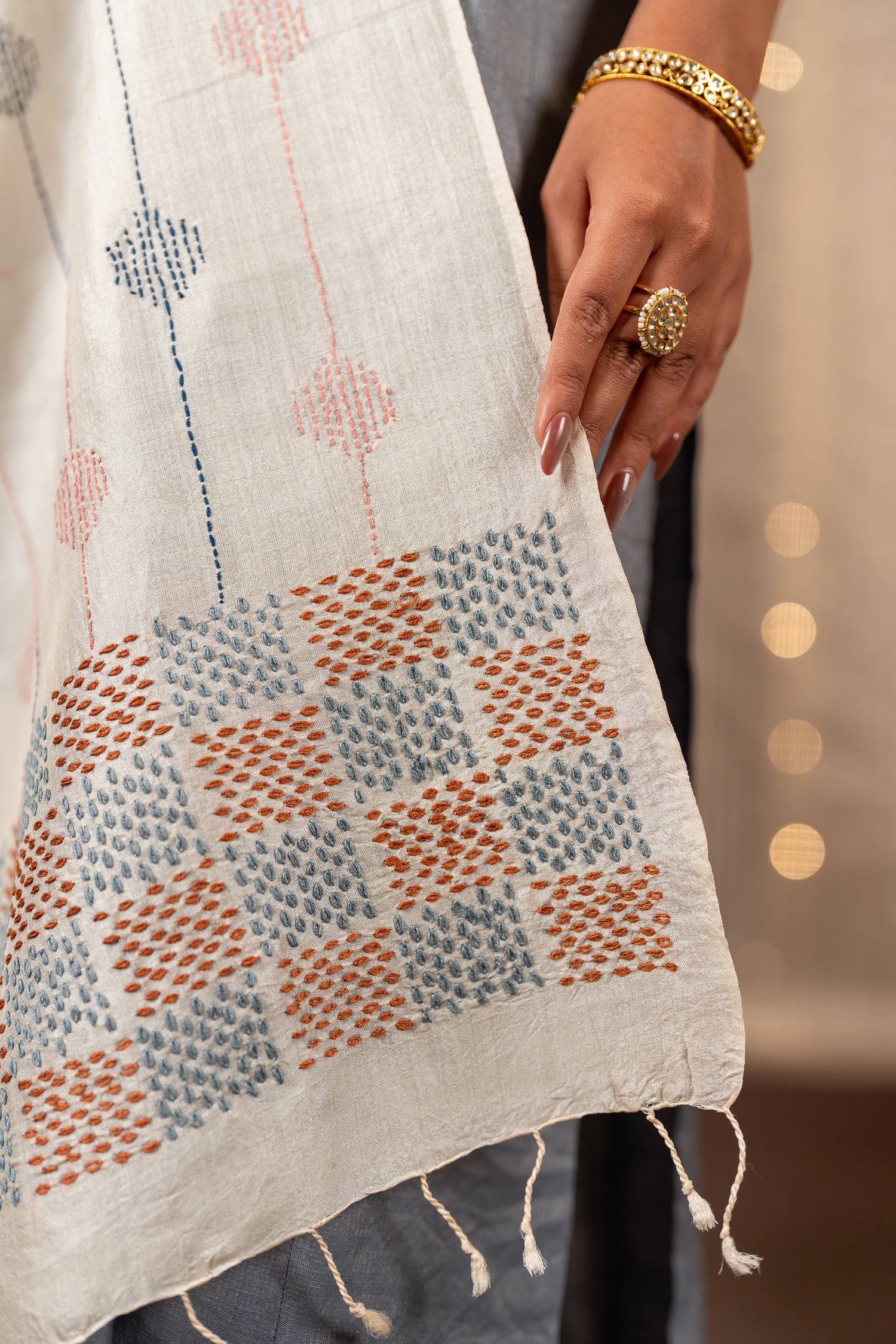 Tasar Silk Dupatta – The Ira Collection by Ray Ethnic