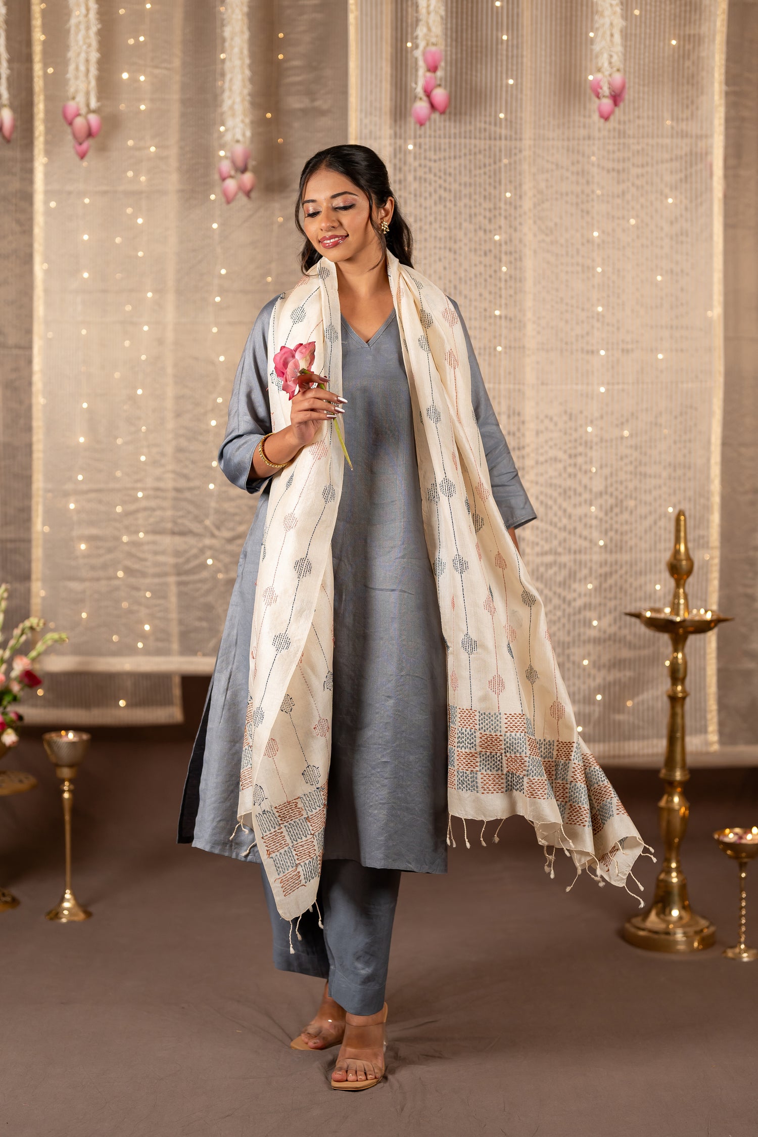 Tasar Silk Dupatta – The Ira Collection by Ray Ethnic