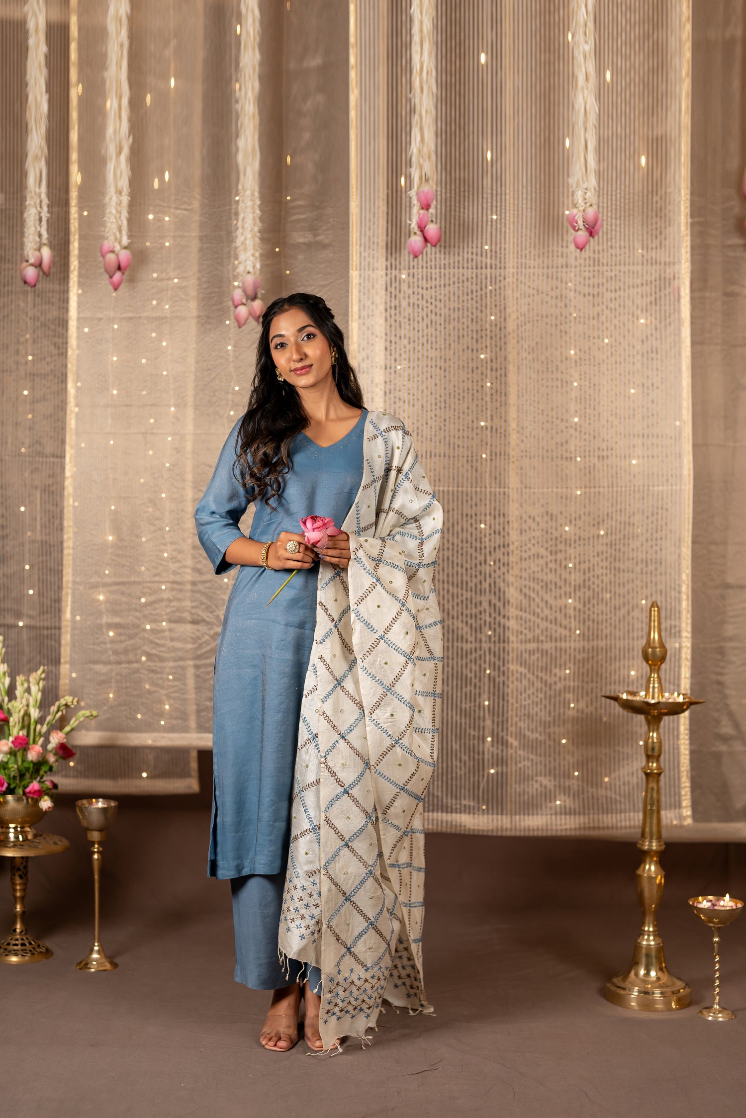 Silk Tissue Co-ord Set – The Ira Collection by Ray Ethnic
