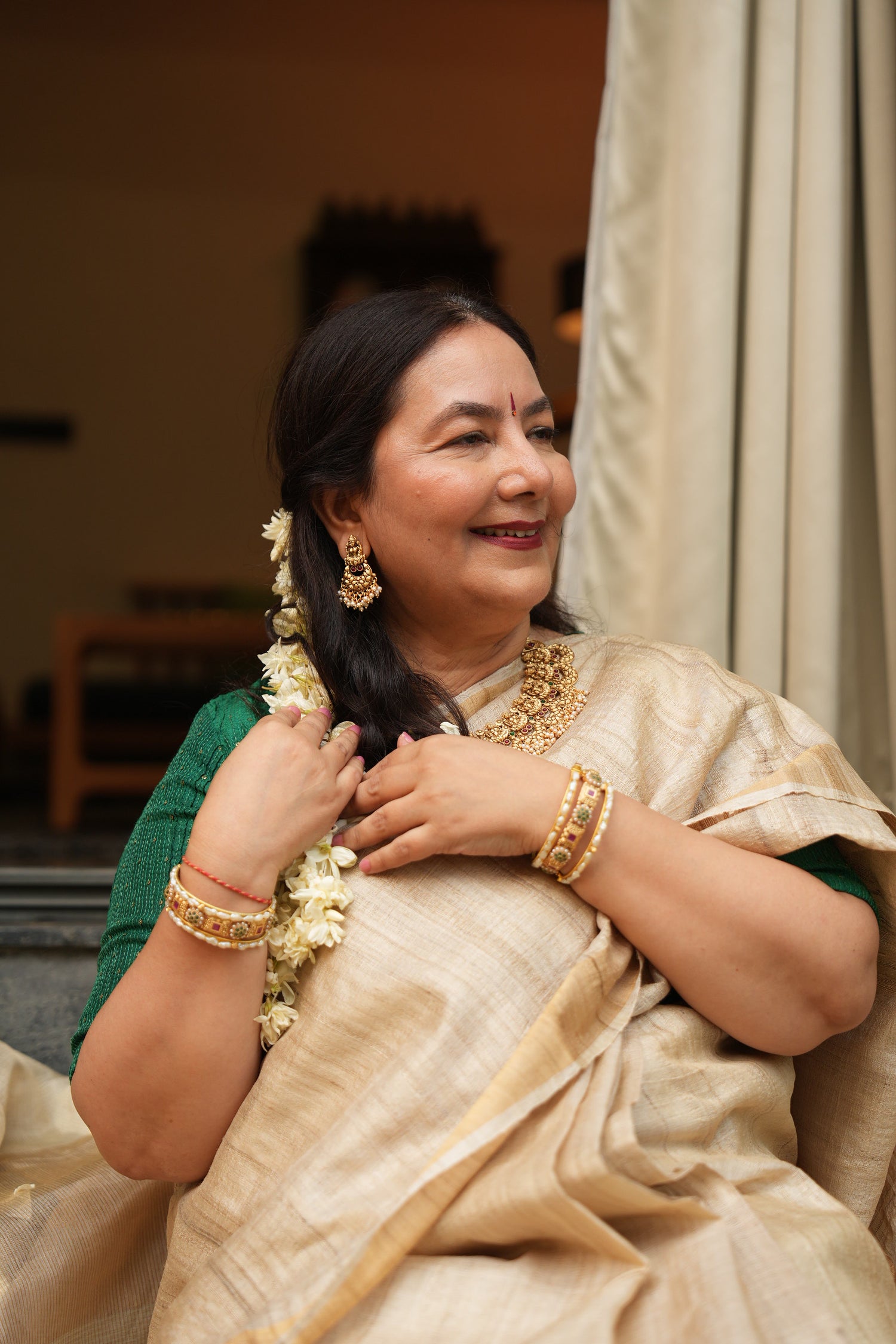 Ek Dor Tassar Gicha Silk Saree – Graceful Handwoven Elegance