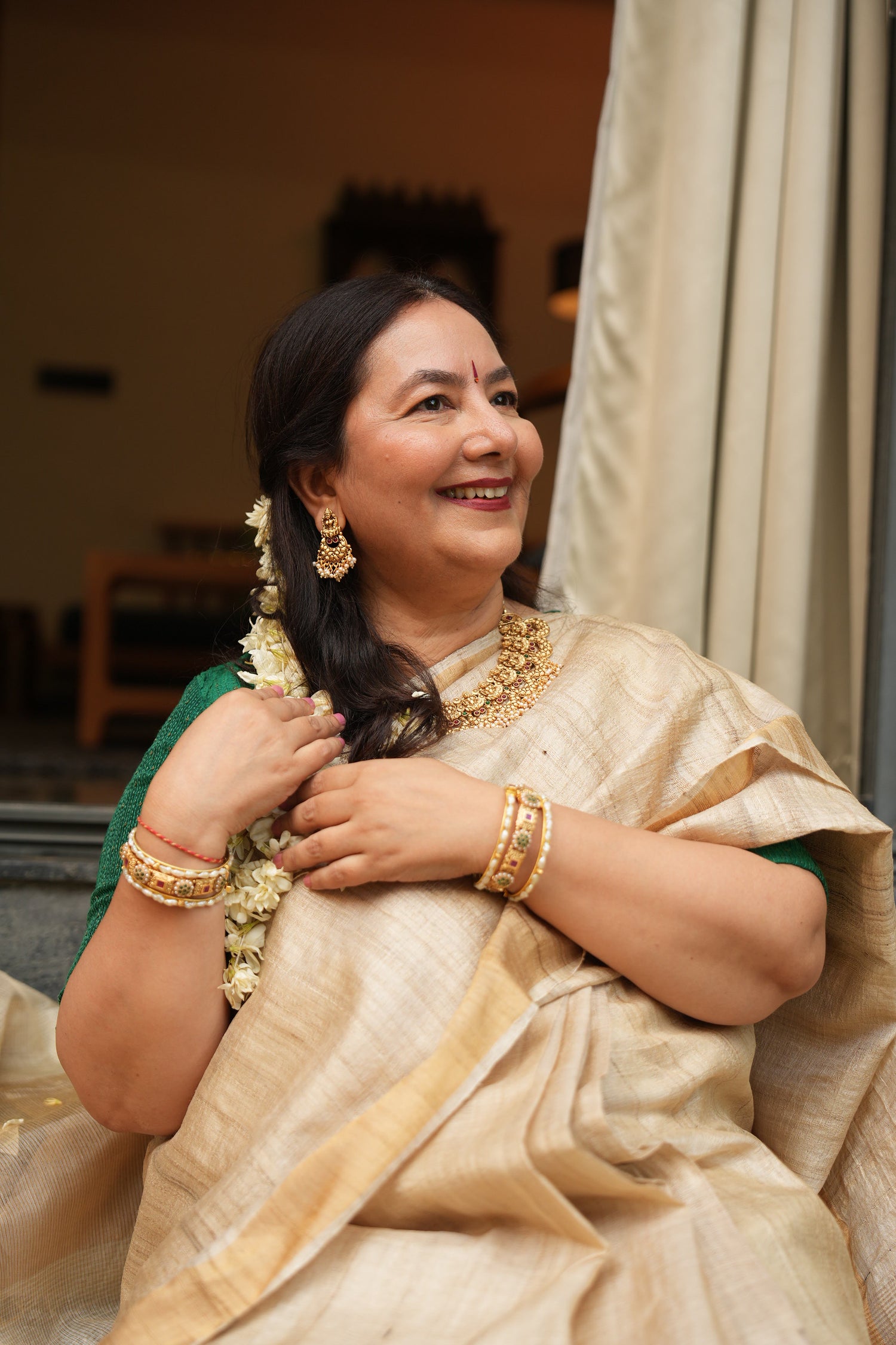 Ek Dor Tassar Gicha Silk Saree – Graceful Handwoven Elegance