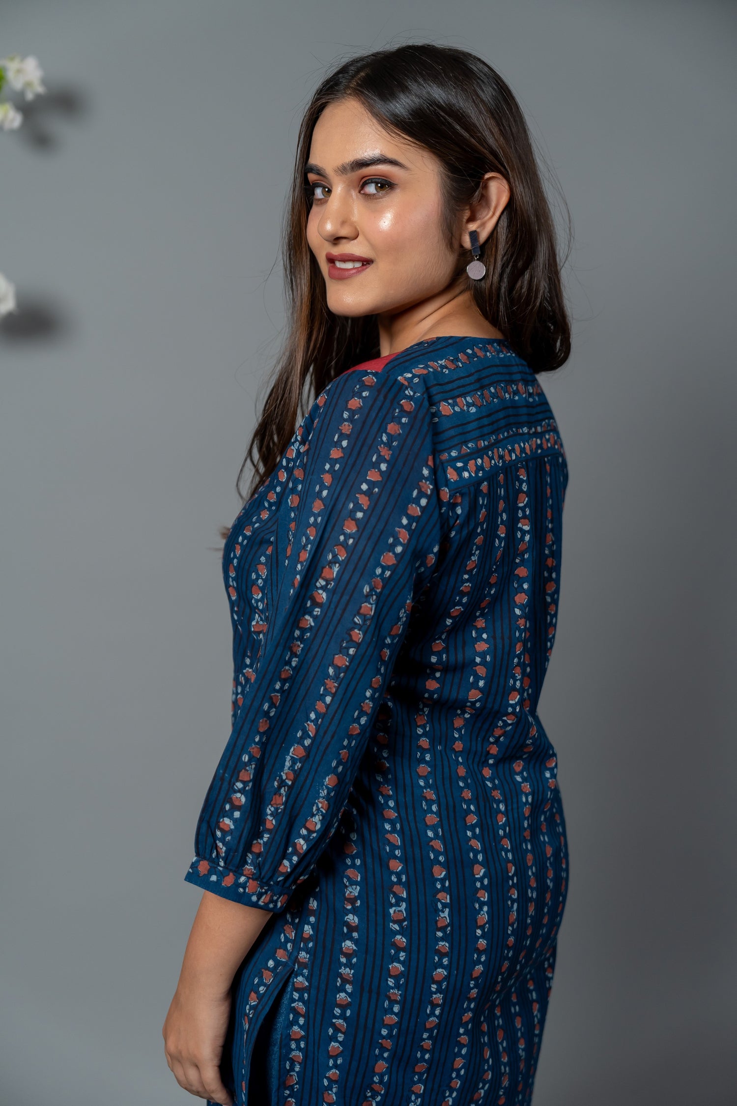 Parat Block Print Mul Cotton Kurta