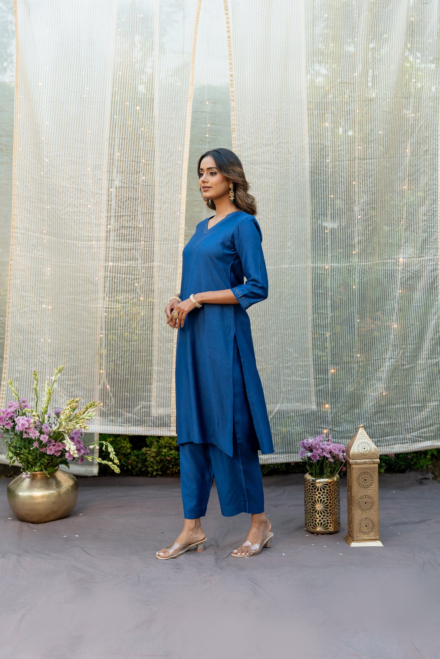 Cotton Silk Slub Badla Set of Two – The Ira by Ray Ethnic