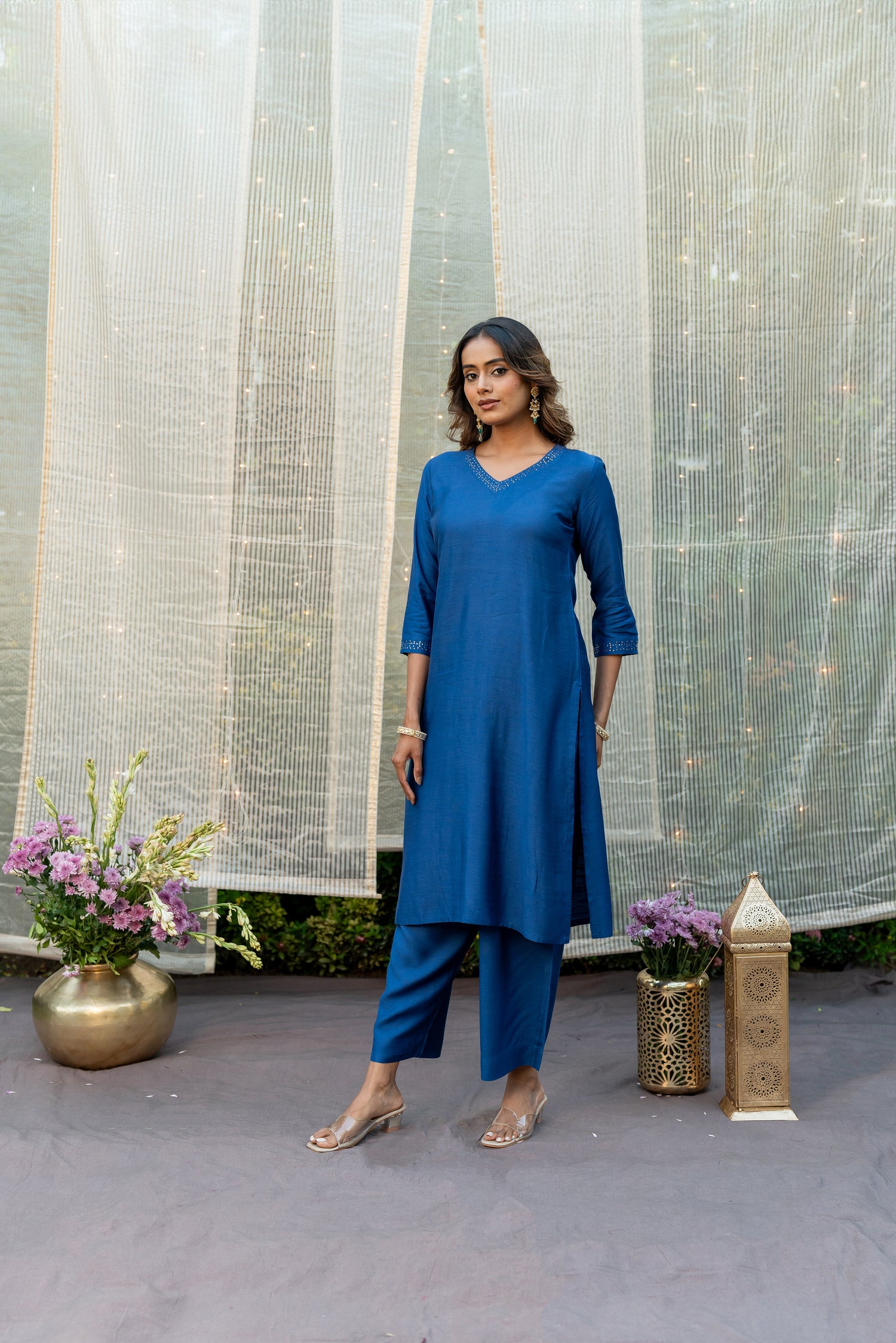 Cotton Silk Slub Badla Set of Two – The Ira by Ray Ethnic