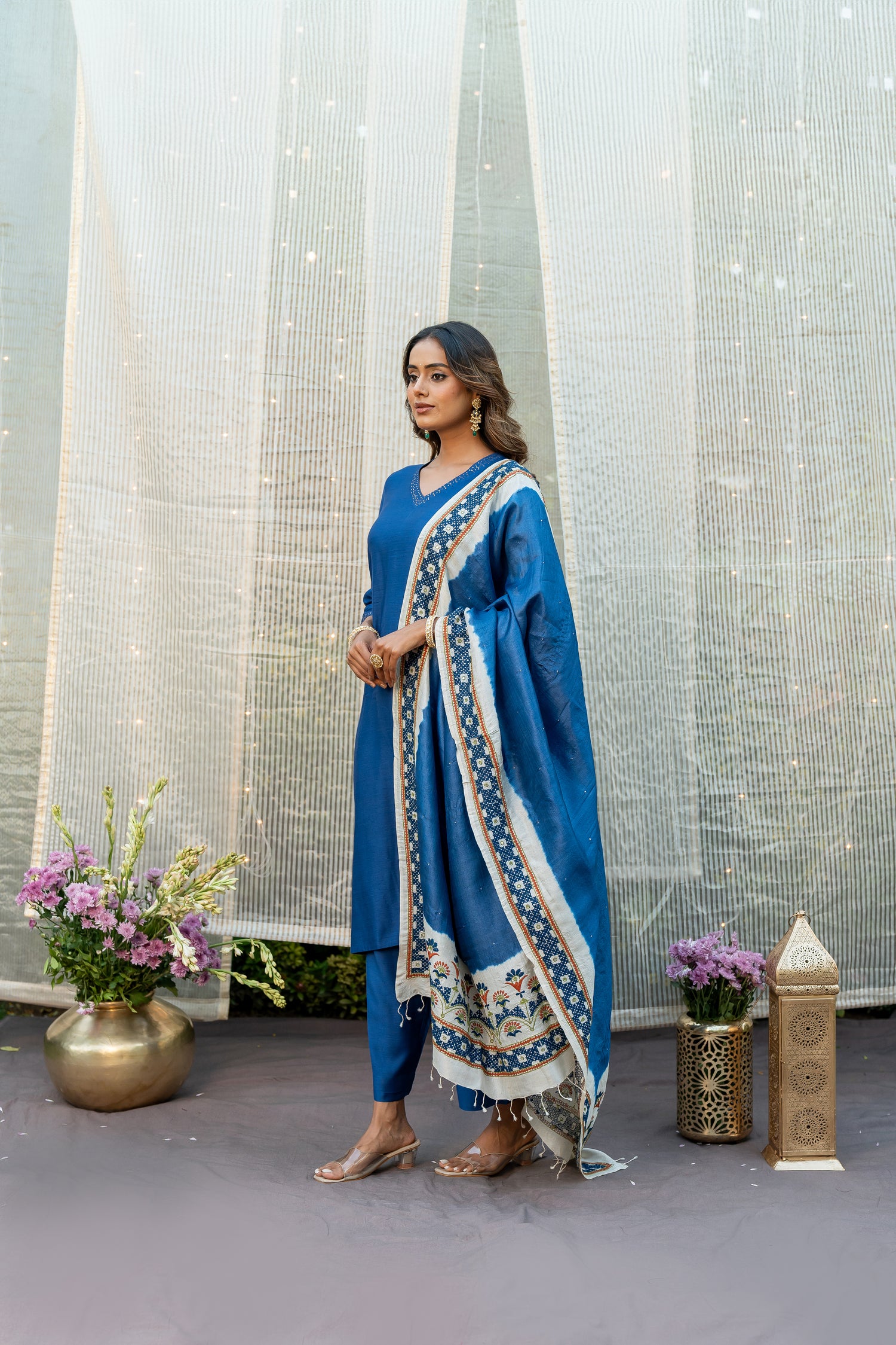 Cotton Silk Slub Badla Set of Two – The Ira by Ray Ethnic