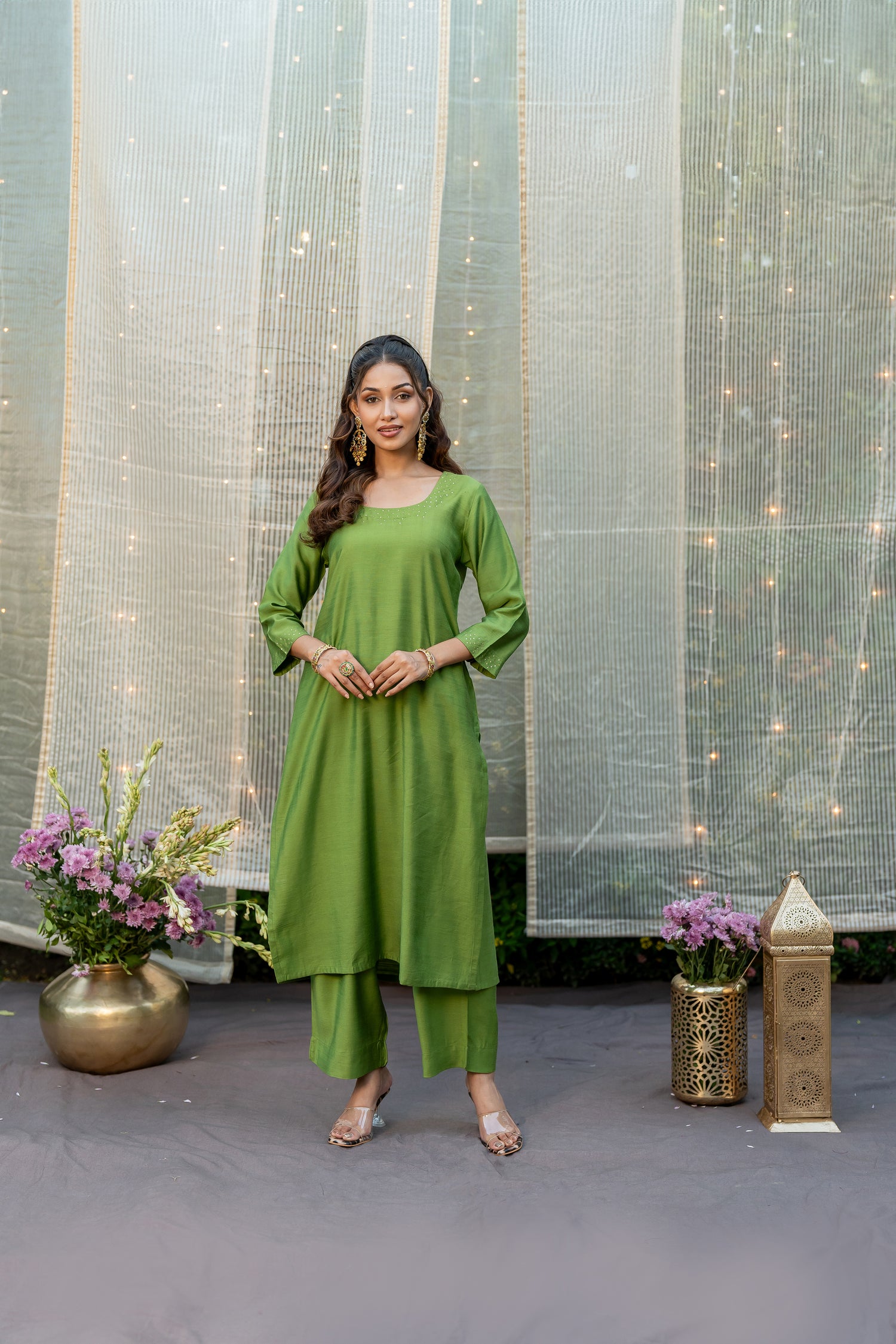 Cotton Silk Slub Badla Set of Two– The Ira by Ray Ethnic