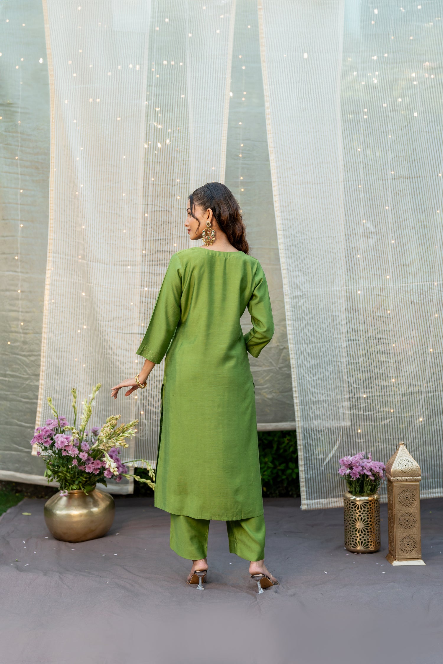 Cotton Silk Slub Badla Set of Two– The Ira by Ray Ethnic