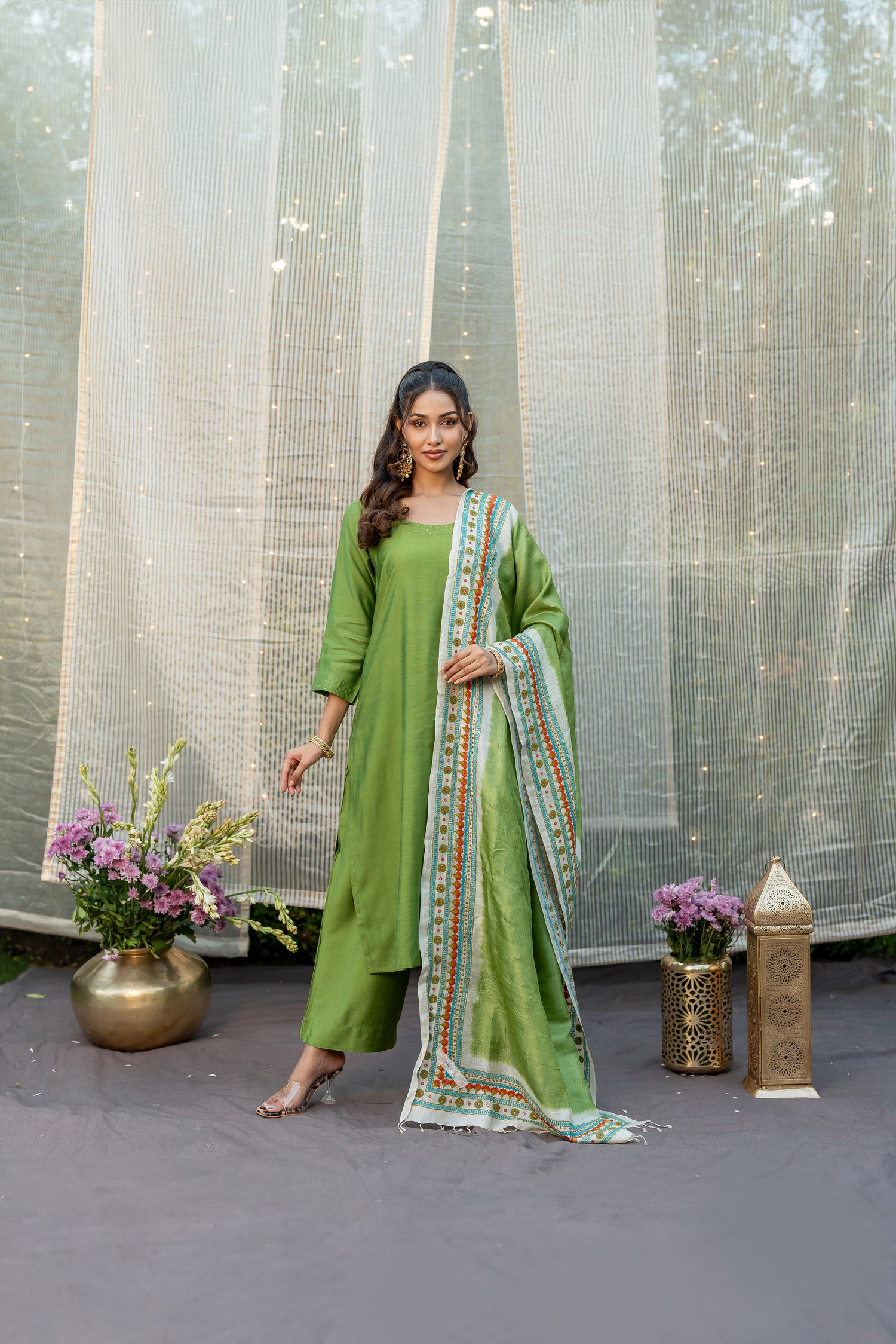 Cotton Silk Slub Badla Set of Two– The Ira by Ray Ethnic