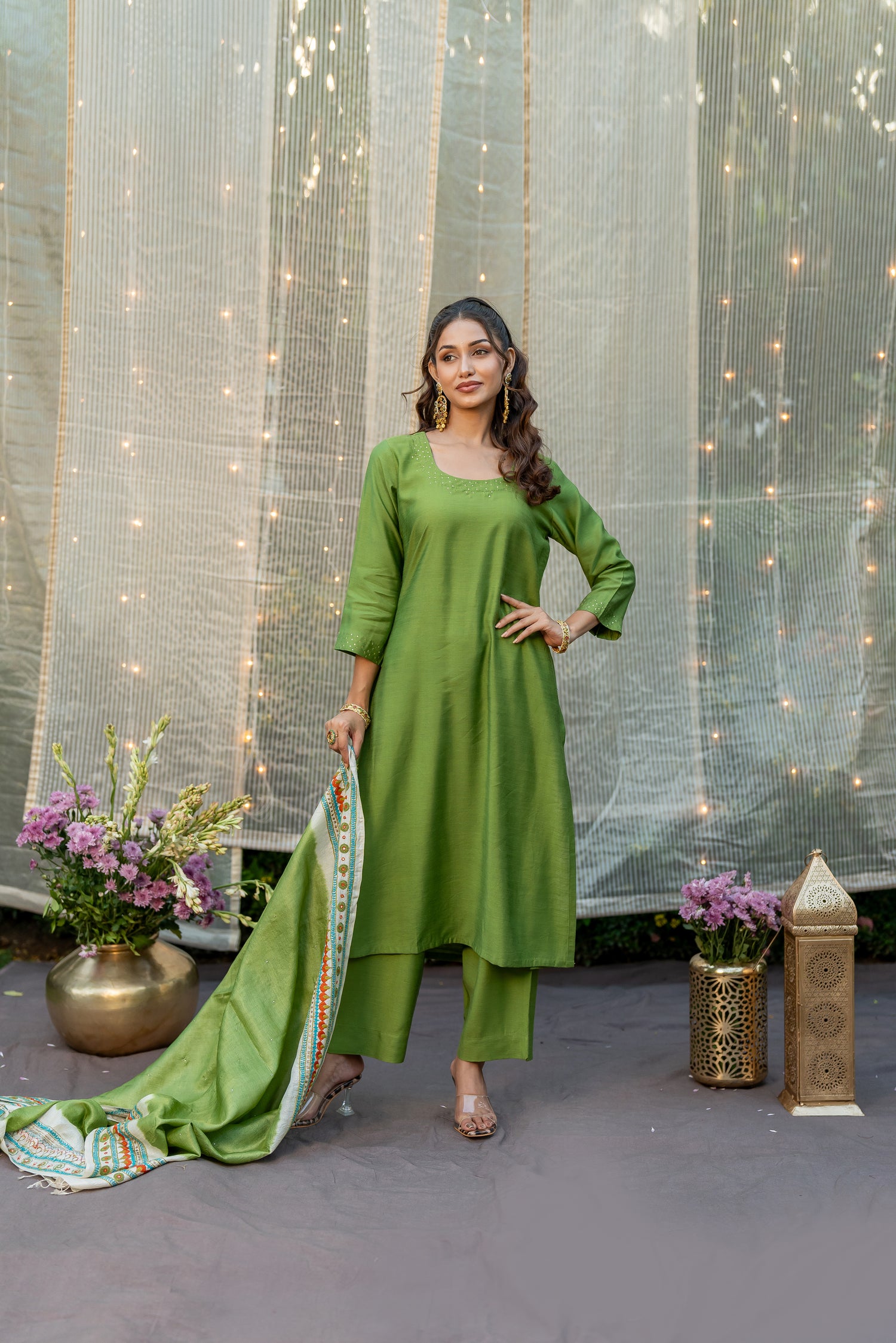 Cotton Silk Slub Badla Set of Two– The Ira by Ray Ethnic