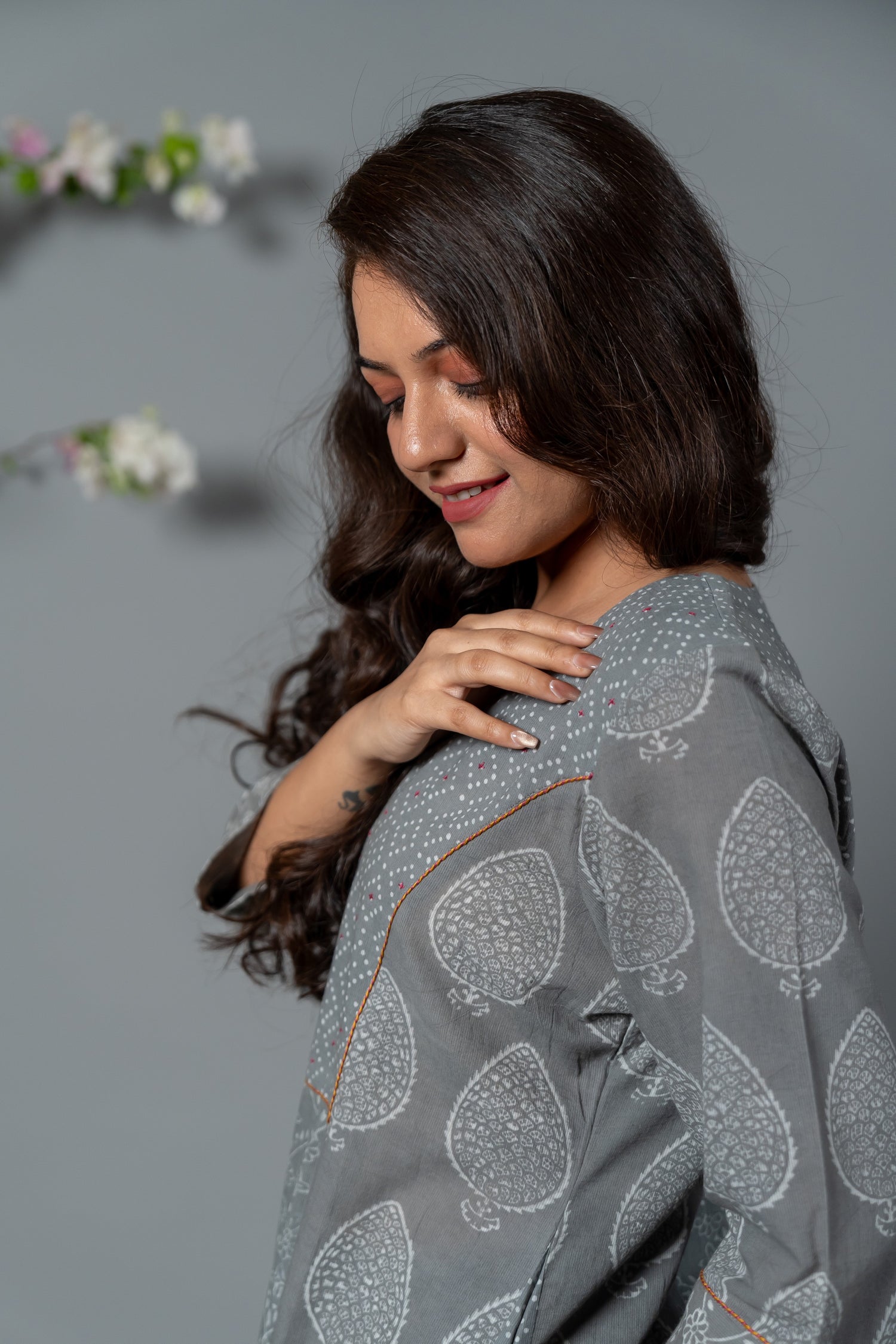Parat Block Print Mul Cotton Kurta