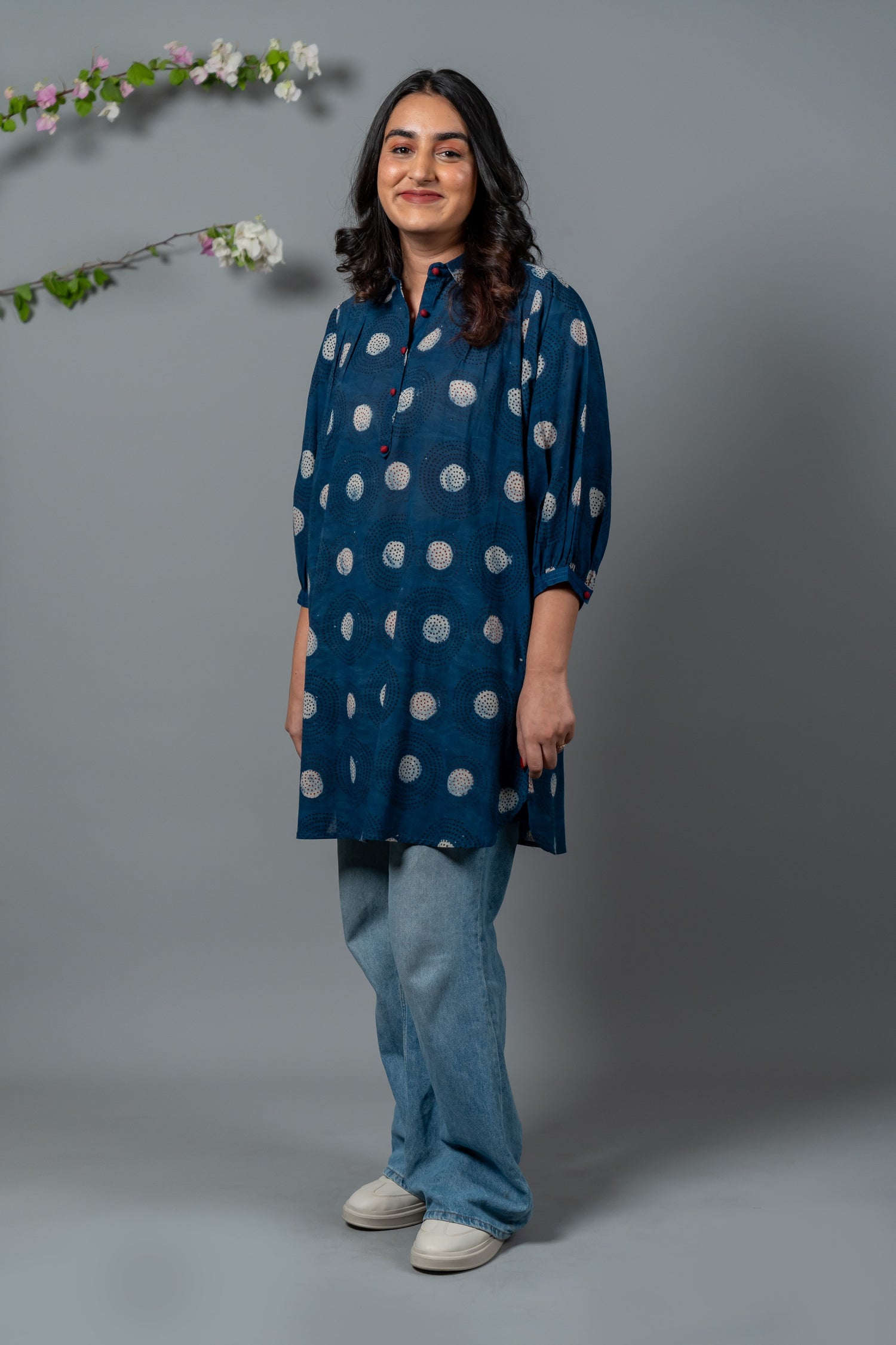 Parat- Block Print Mul Cotton Top