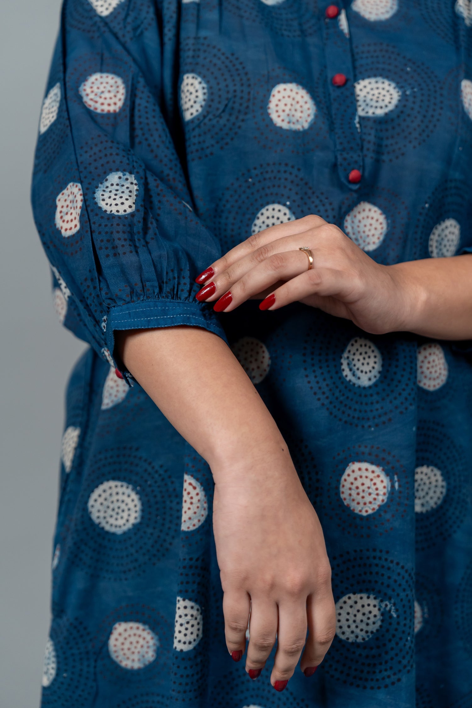 Parat- Block Print Mul Cotton Top
