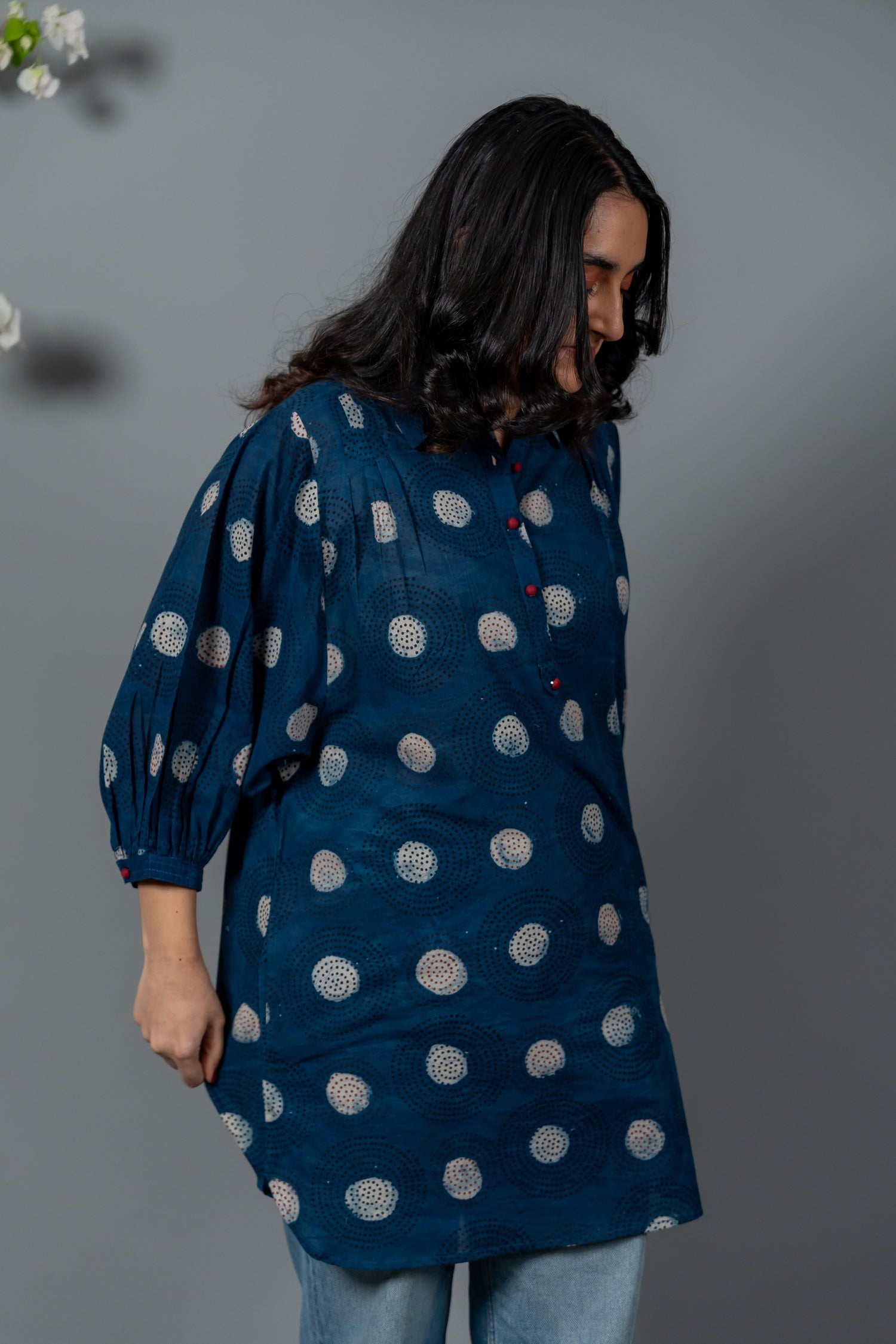 Parat- Block Print Mul Cotton Top